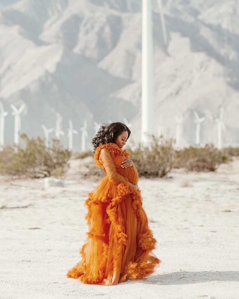 Los Angeles Maternity Photographer Palm Springs Wind Mills